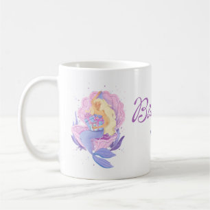 Café Caneca de Aniversário de Sereia