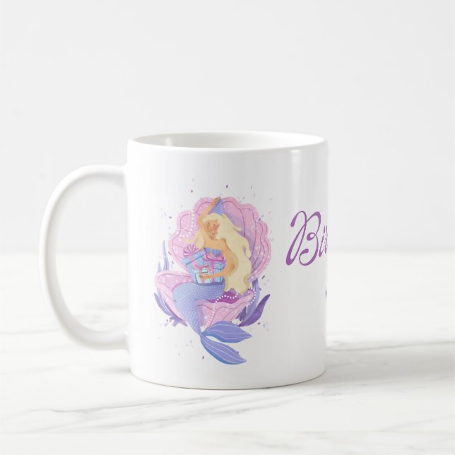 Café Caneca de Aniversário de Sereia (Esquerda)