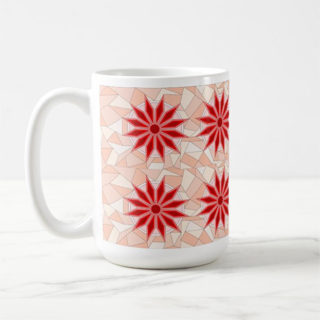 CAFÉ CANECA DE ANIVERSÁRIO MISTURA VERMELHO E ROSA (Esquerda)