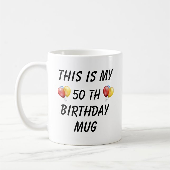 Café Caneca de Aniversário Personalizada, Caneca de Caf (Esquerda)