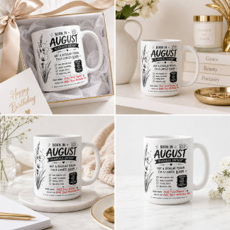 Café Caneca de Aniversário Personalizada de Gladíolo de
