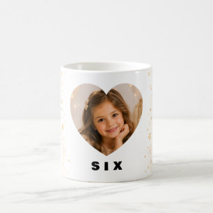 Café Caneca de Aniversário Personalizada Menina Idade 6