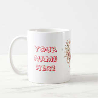 Café Caneca de Aniversário Personalizada Romântica