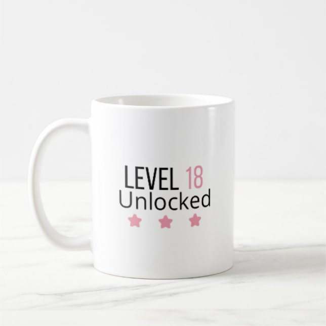 Café Caneca de Aniversário Rosa Desbloqueado Nível 18 (Esquerda)