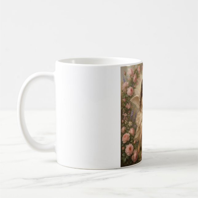 Café caneca de anjo romântico || presentes para ela  (Esquerda)