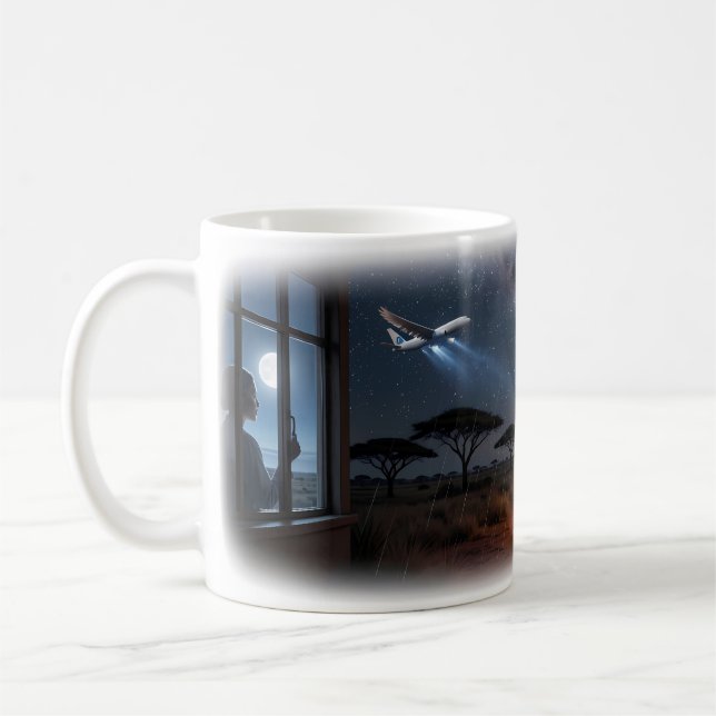 Café Caneca de Anseio Estrelado Através da Distância Si (Esquerda)