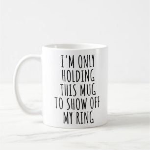 Café Caneca de Anúncio de Noivado: Mostre Meu Anel