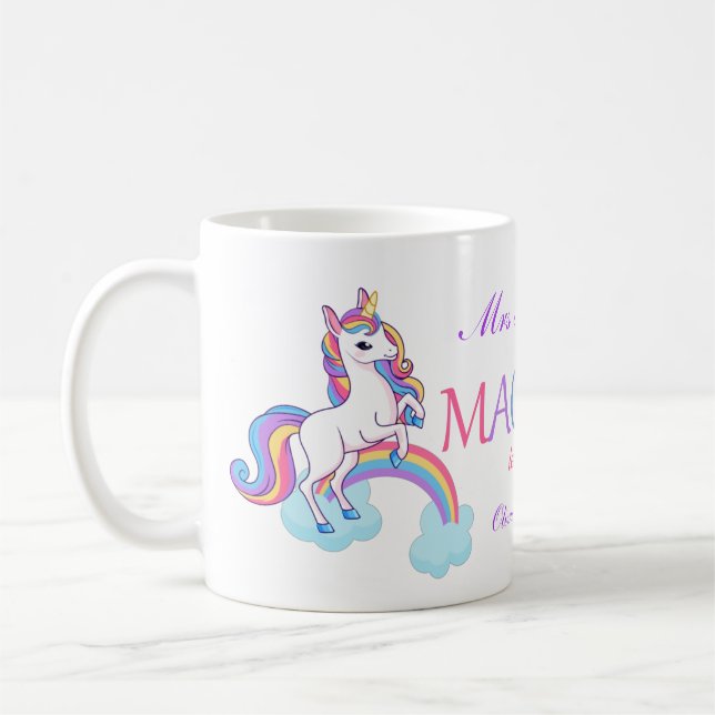Café Caneca de Apreciação ao Professor Unicórnio Mágico (Esquerda)