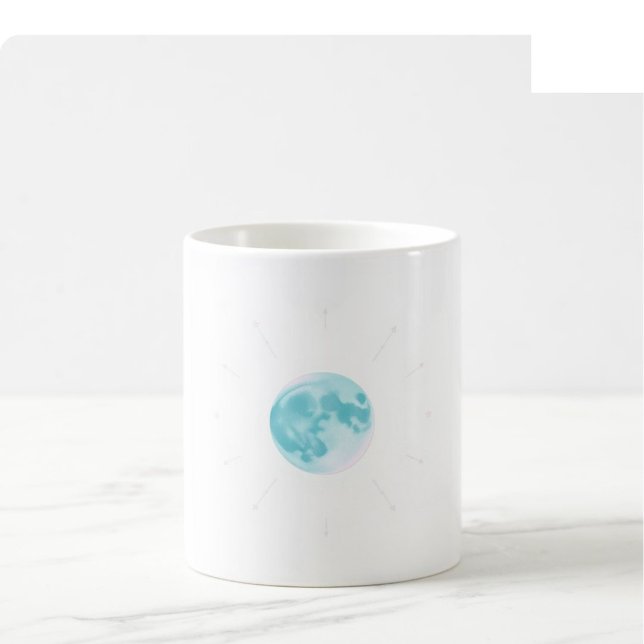 Café Caneca de Aquarela Celestial - Verde Água e Violet (Criador carregado)