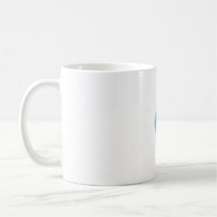 Café Caneca de Aquarela Celestial - Verde Água e Violet