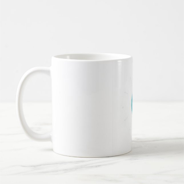 Café Caneca de Aquarela Celestial - Verde Água e Violet (Esquerda)
