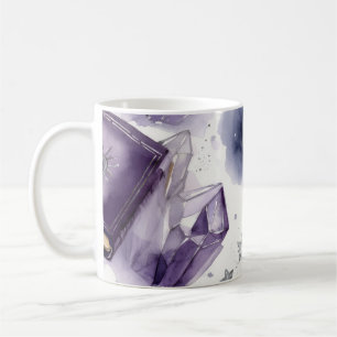 Café Caneca de Aquarela Cristal Roxo