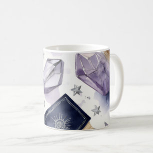 Café Caneca de Aquarela Cristal Roxo