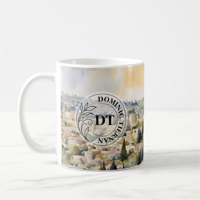 Café Caneca de Aquarela da Mesquita Al Aqsa – Uma Memór (Esquerda)