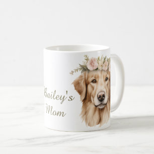 Café Caneca de Aquarela do Retriever Dourado