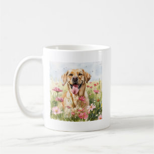 Café Caneca de Aquarela Labrador Retriever