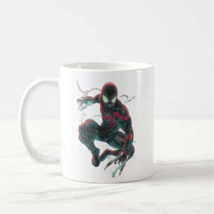 Café Caneca de Aranha Cyberpunk Neon Geométrica Coder C