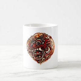 Café Caneca de Arte Balinesa Barong
