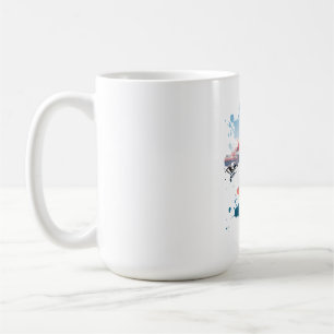 Café Caneca de Arte com Efeito de Aquarela de Paris T