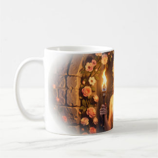 Café Caneca de Arte com Retrato da Princesa da Rosa Enc
