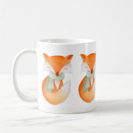 Café Caneca de arte da raposa de inverno embrulhada