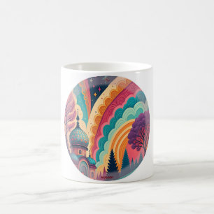 Café Caneca de Arte de Círculo de Fantasia Personalizad