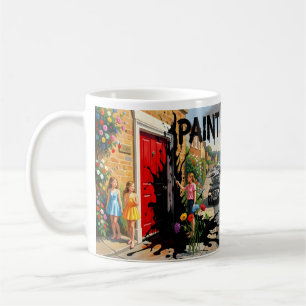 Café Caneca de Arte de Contraste Emocional Pinte de Pre
