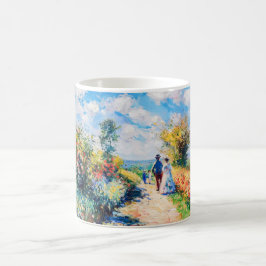 Café Caneca de Arte de Jardim Impressionista Caminho de