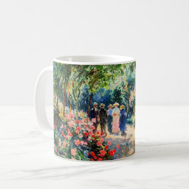 Café Caneca de Arte de Jardim Impressionista Caminho do (Frente Esquerda)