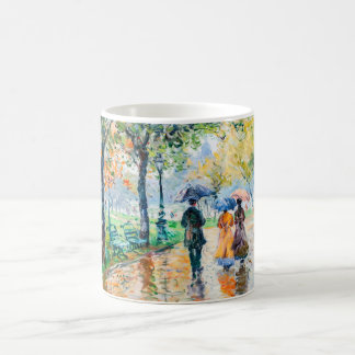 Café Caneca de Arte de Jardim Impressionista Passeio no
