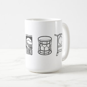 Café Caneca de arte de linha grande Portland Taiko