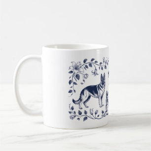 Café Caneca de Arte de Pastor Alemão Elegante – Cachorr