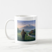Caneca de Arte de Poema Japonês – Campo Nostálgico