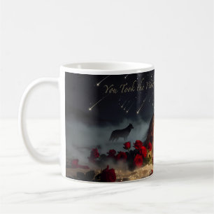 Café Caneca de Arte de Romance de Amantes ao Luar Palav