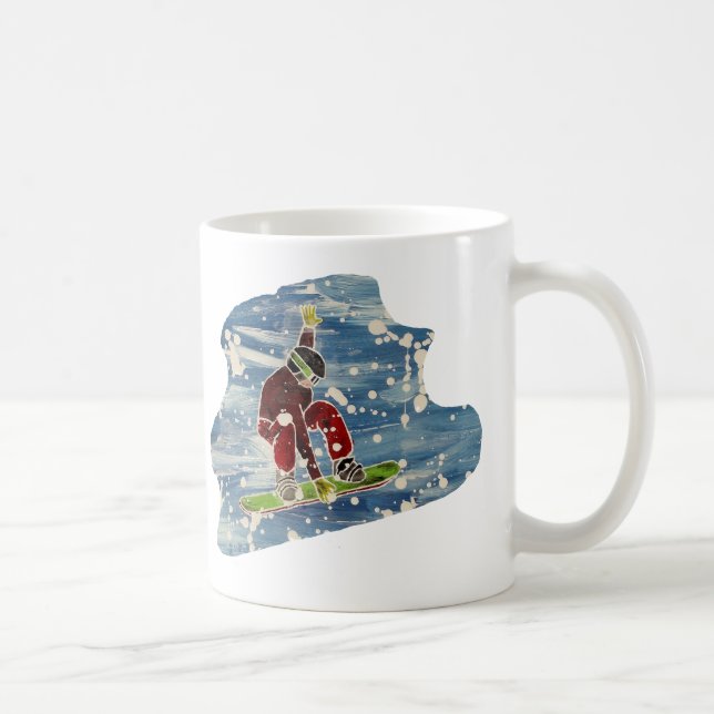 Café Caneca de arte de snowboard (Direita)