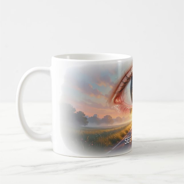 Café Caneca de Arte de Visão do Seu Caminho (Esquerda)