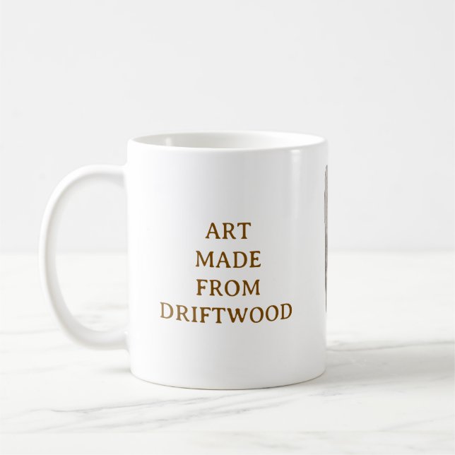 CAFÉ CANECA DE ARTE EM MADEIRA FLUTUANTE (Esquerda)