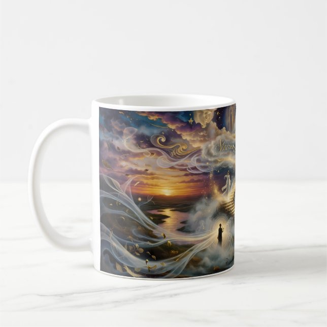 Café Caneca de Arte Floresta Celestial Escada para o Cé (Esquerda)