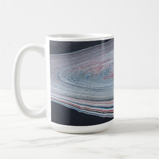 Café Caneca de Arte Fluida em Ágata Cinza e Rosa