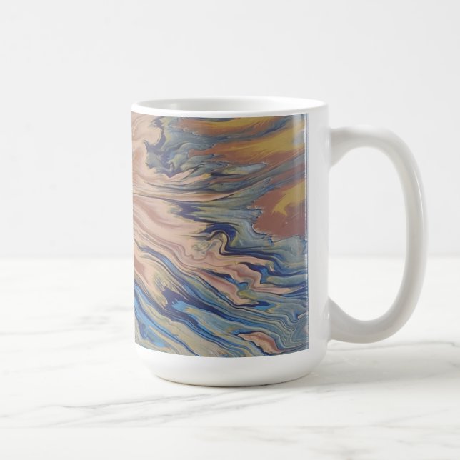 Café Caneca de Arte Fluida Mármore Pastel (Direita)