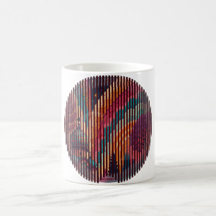 Café Caneca de Arte Listrada Redonda Personalizada