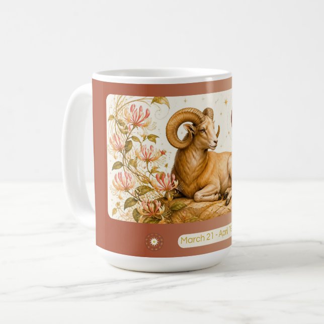 Café Caneca de Arte Nova Aries - Madressilva (Frente Esquerda)