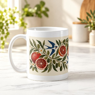 Café Caneca de Arte Popular Laranja e Azeitona