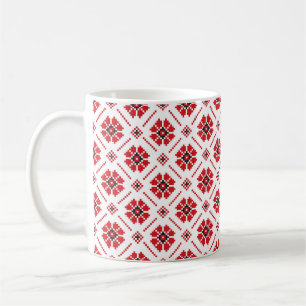 Café Caneca de arte popular tradicional ucraniana vushu