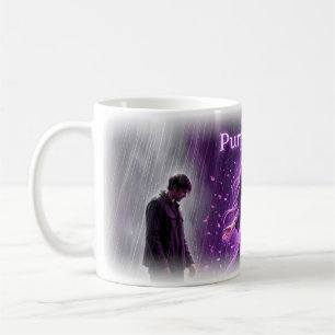 Café Caneca de Arte Purple Rain Tempestade Emocional Ro