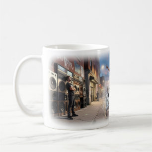 Café Caneca de Arte Salto Elétrico Acima do Horizonte d