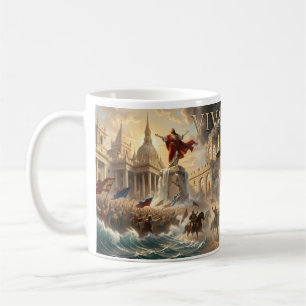 Café Caneca de Arte Sonho Revolucionário Viva La Vida