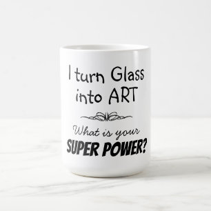 Café Caneca de Artista de Vidro Super