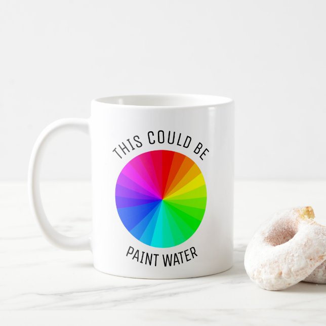 Café Caneca de Artista, Isso Pode Ser Água de Tinta, Pr (Com Donut)