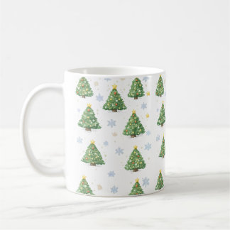 Café Caneca de árvore de Natal branca